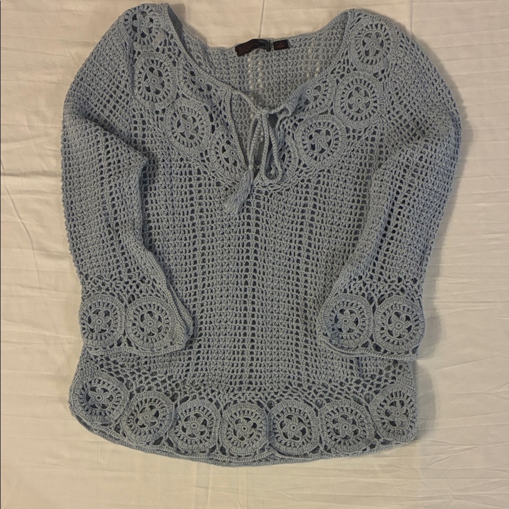 JW (JW Style)Women’s Crochet Knit Pullover Grey M